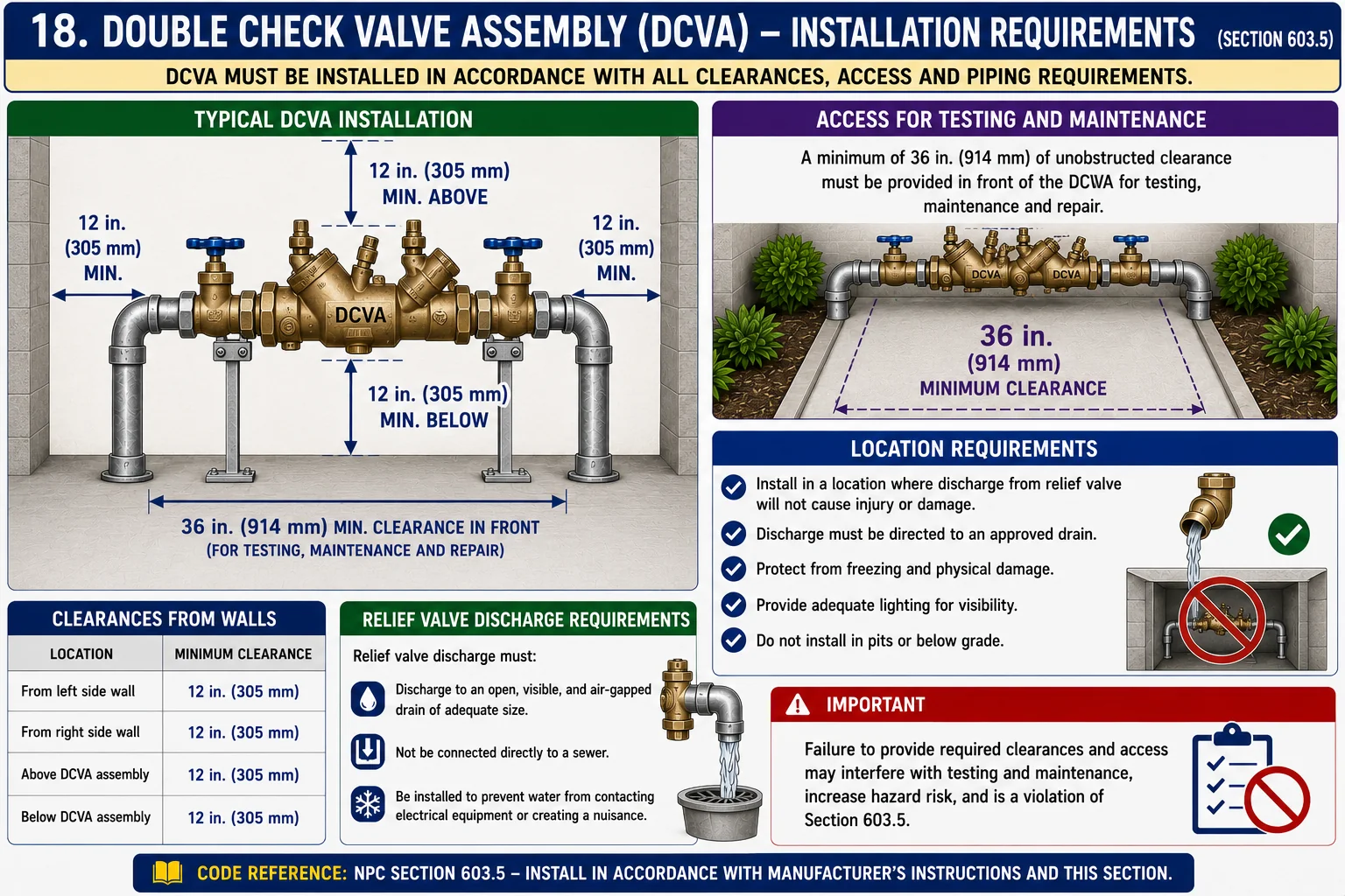 Double Check Valve Assembly (DCVA) – Installation Requirements